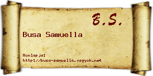 Busa Samuella névjegykártya